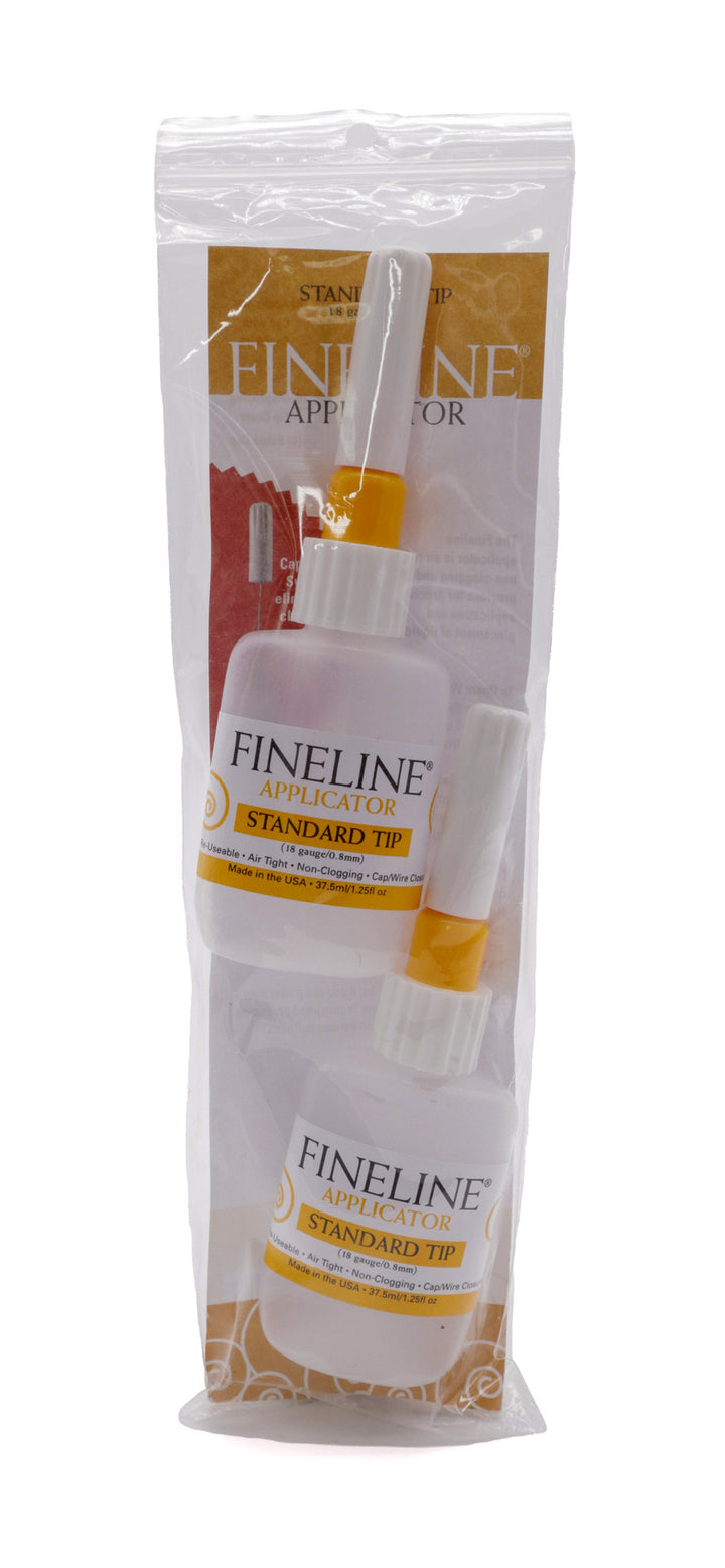 Fineline Applicator 18 Gauge Tip with 1.25 Ounce Bottle (2 pack)