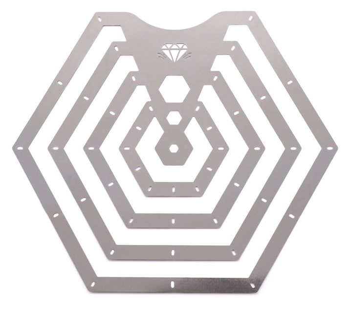 Hexagon Carving Metal Rib