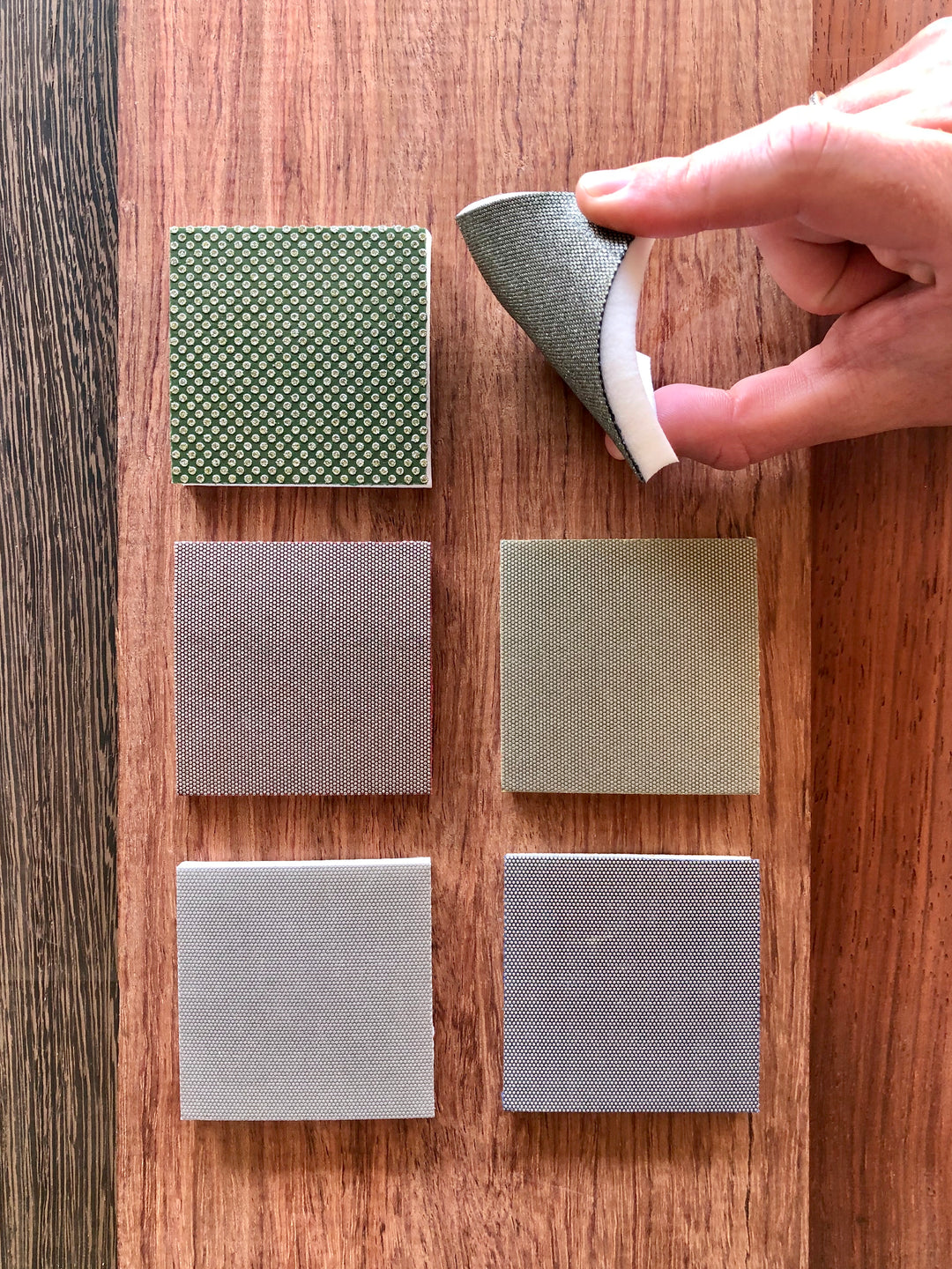 6-Piece Flexible Diamond Sanding Pads Set with Square Corners